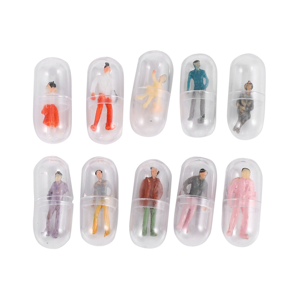 10 pcs/lot transparent capsule shells, plastic pill containers, pill cases