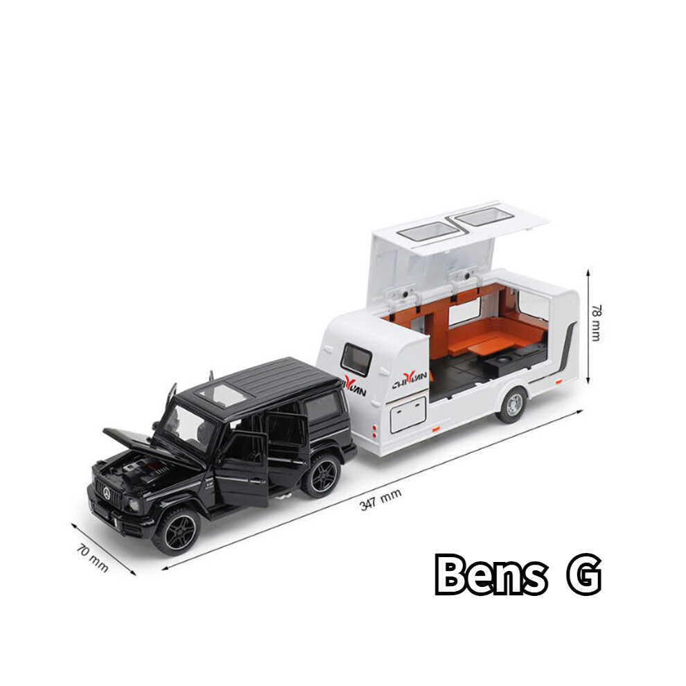 (Black Bens G)1/32 Trailer Motorhome Toy Model Alloy Diecast Off-road Vehicle Camper-image-OPC-PH7X6GT-NEW