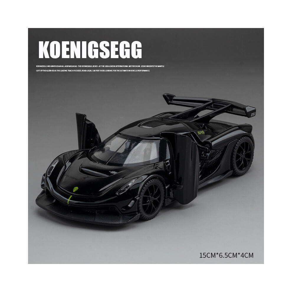 (Black)1:32 Koenigsegg Jesko Supercar Alloy Model Car Toy Diecasts Metal Casting Sound and Light Pull-image-OPC-PH7X6R9-NEW