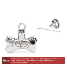 Knochen Haustier Memorial Flasche Schmuck benutzerdefinierte Name Haustier Andenken Urne Hund Katze