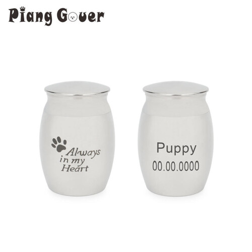 Personalized Custom Name Date Stainless Steel Mini Pet Urn 1