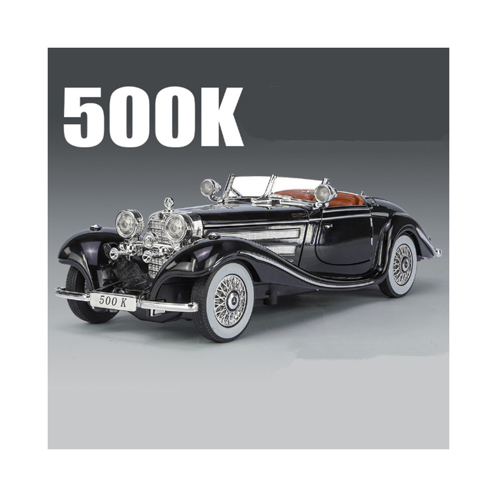 (Black)1:24 1936 s 500K Alloy Car Model Diecast Metal Classic Vehicle Car Model Simulation Sound--image-OPC-PH7X6VB-NEW
