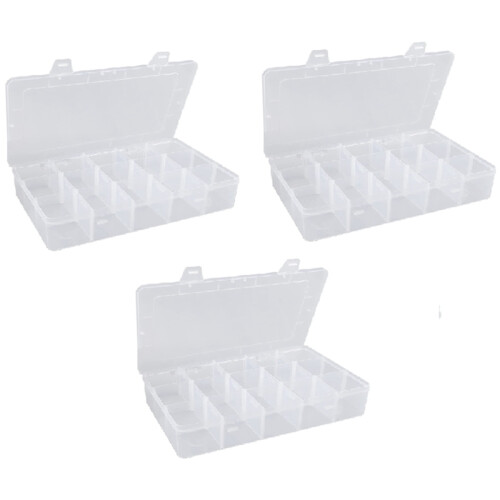 3 kpl Tackle Box ja elektroniset komponentit korut Box teippipaperit 1