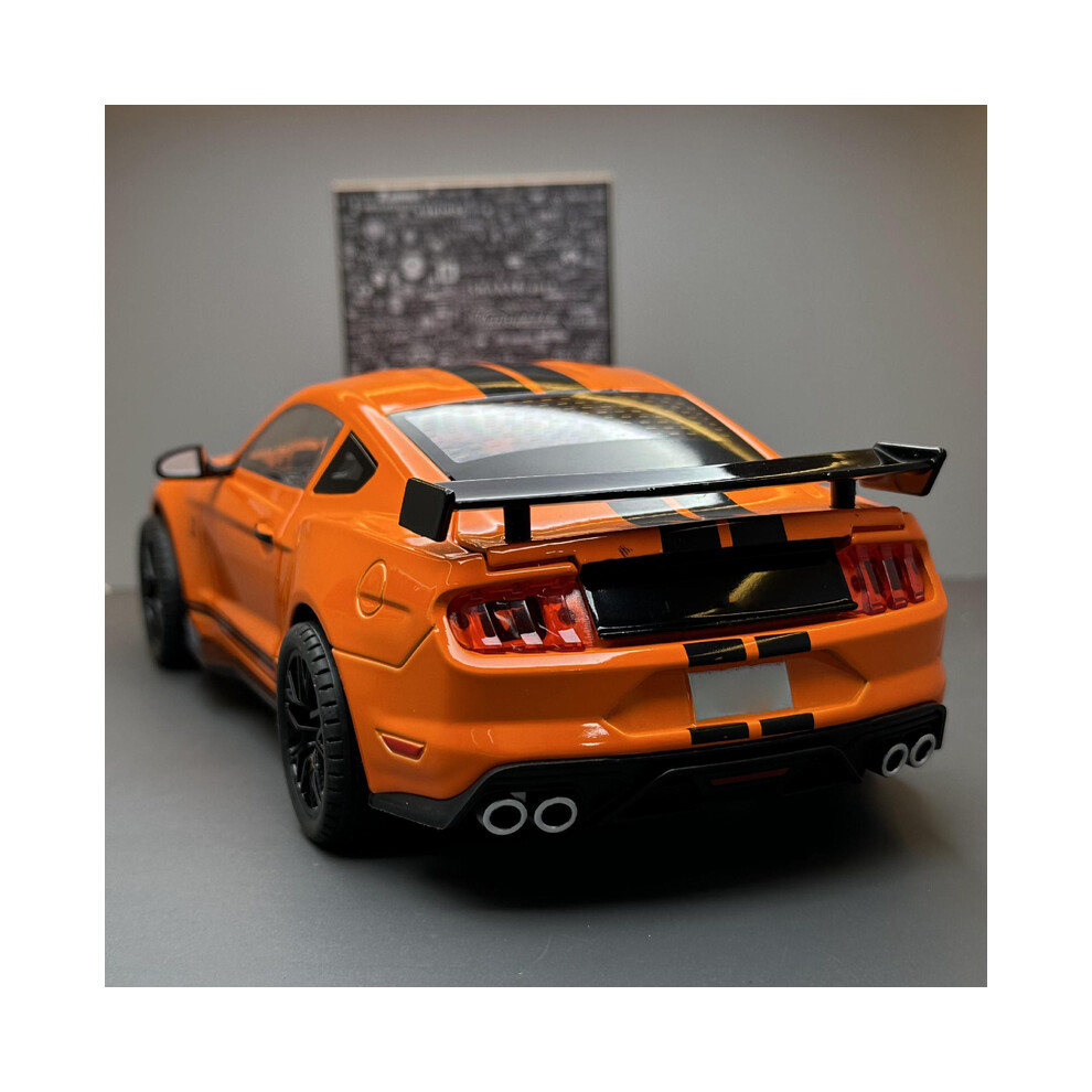 (Orange)Large 1:18 Mustang GT500 Miniatures Alloy Diecast Vehicle Model Collectibles-image-OPC-PH7X6WJ-NEW