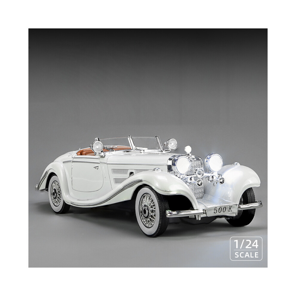 (strip box)1:24 Mercedes 500K Classic Car Simulation Diecast Metal Alloy Model Car Toys Sound-image-OPC-PH7X6YK-NEW