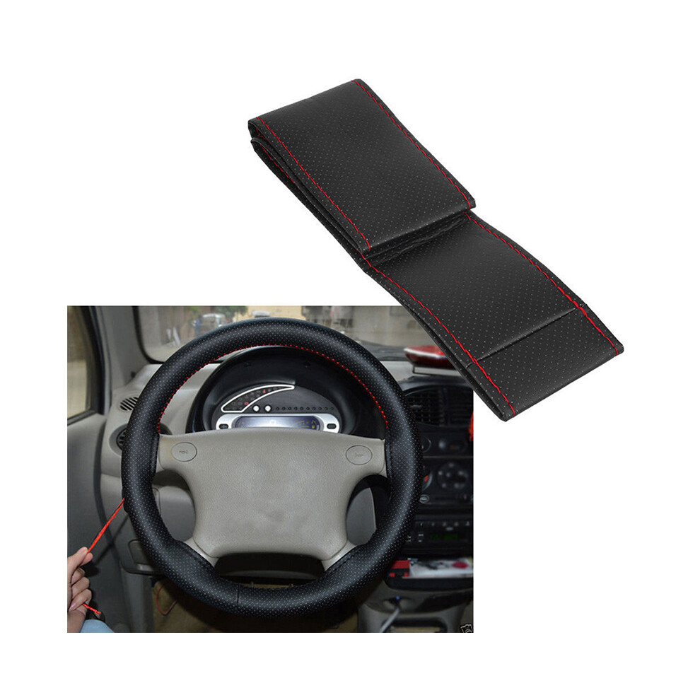 (Xmo028)New 37-38Cm Diy Car Style Auto Pu Leather Car Steering Wheel Covers 9319708090734