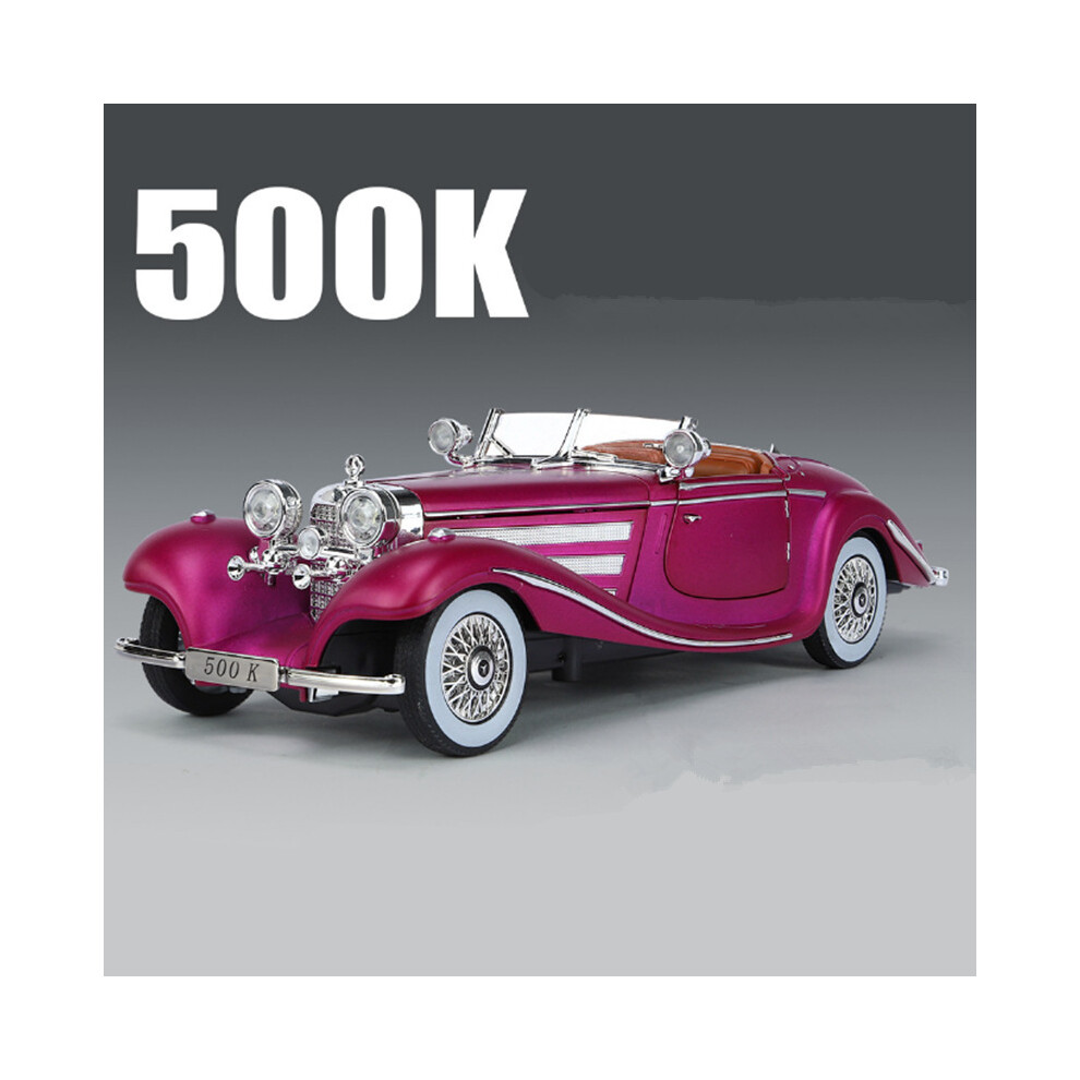 (Purple)1:24s 500K Alloy Car Model Diecast Metal Classic Vehicles Car Model Simulation Sound--image-OPC-PH7X6VP-NEW