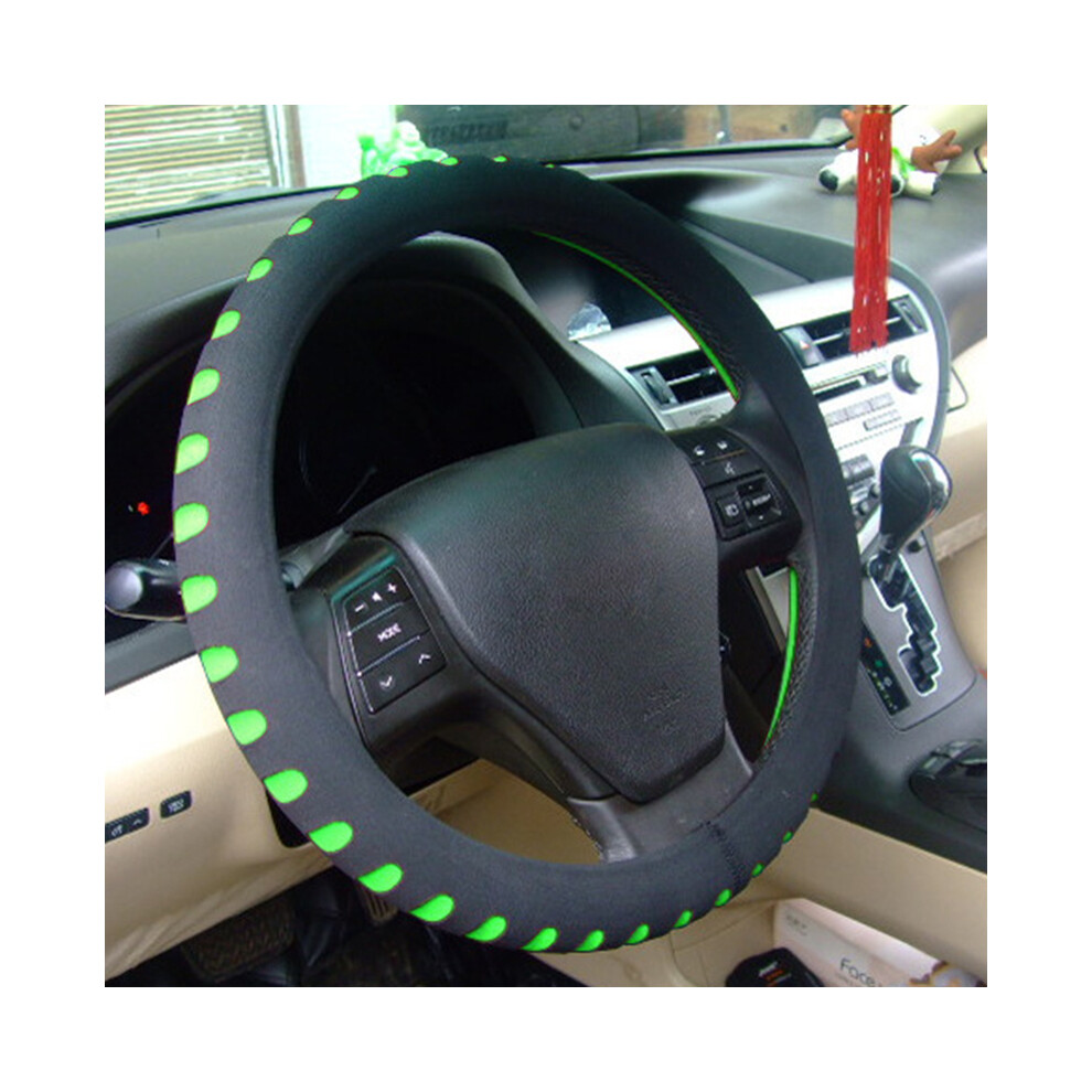 (Green)Car Steering Wheel Cover 5 Colors New EVA Punching Universal Car Steering Wheel Cover Diameter-image-OPC-PH7X7MJ-NEW
