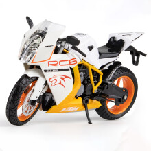 (Valkoinen)1:12 KTM RC8 metalliseos Moottoripyörä malli Diecasts Urheilu Kilpa-Moto Ajoneuvot Sisustus