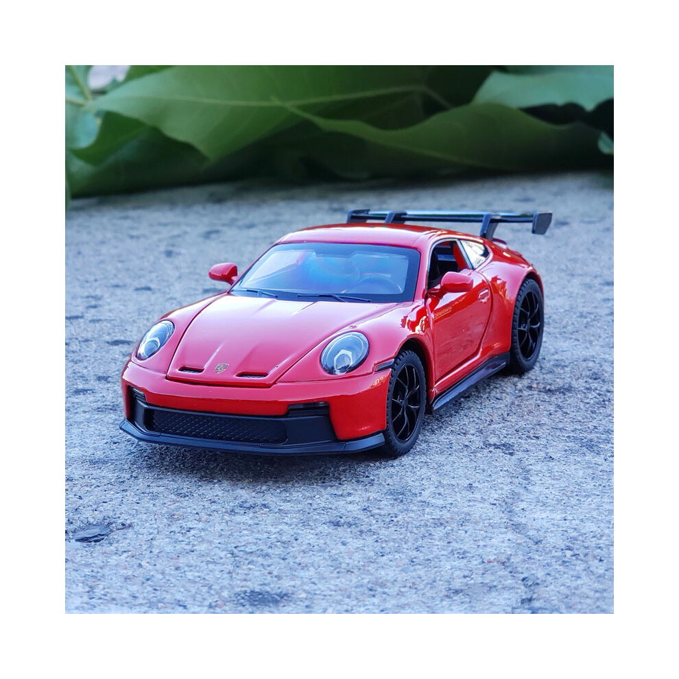 (Red) 1:32 911 GT3 Supercar alloy car model diecast metal toy car sound and light for boys-image-OPC-PH7X7SQ-NEW