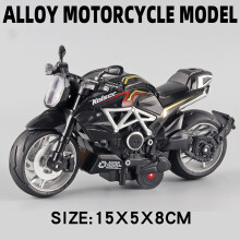 (Musta)Pocket Toy Alloy -moottoripyörämalli Miniature Diecast Racing Off-Road -moottoripyöräsimulaatio