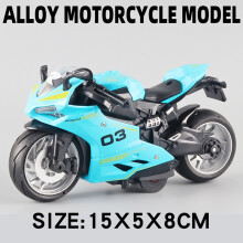 (Taivaansininen)Pocket Toy Alloy -moottoripyörämalli Miniature Diecast Racing Off-Road -moottoripyöräsimulaatio