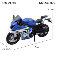 (SUZUKI GSx R1000R8)1/12 S1000RR metalliseos Diecast Moottoripyörä malli Lelukokoelma Harrastukset Shork-absorber