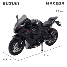 (SUZUKI GSx R1000R)1/12 S1000RR metalliseos Diecast Moottoripyörä malli Lelukokoelma Harrastukset Shork-absorber