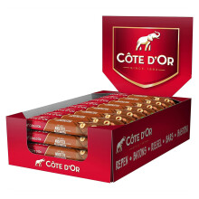 C?te d'Or - B?ton Chocolat au Lait et Noisettes Enti?res - Barres Chocolat?es avec Cacao 100% Durable - Pr?sentoir de 32 barres (45 g)
