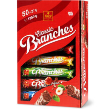 Frey 50 Branches Classic - Pr?sentoir de 50 barres de chocolat au lait fourr?es ? la cr?me aux noisettes - Fabriqu? en Suisse - Snacks emballage indiv