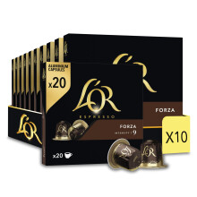 L'Or Espresso Caf? - 200 Capsules Forza Intensit? 9 - compatibles Nespresso?* (lot de 10 x 20)