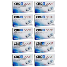 CB12 Boost Chewing-gum sans sucre au go?t de menthe forte - Lot de 10