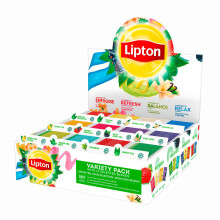 Lipton coffret Th?s et Infusions, S?lection Lipton Feel Good, 12 parfums diff?rents de th?s noirs, th?s verts et infusions, 1 boite, 180 sachets