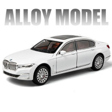 (White 2)1/24 7 Series 760 LI alloy car models metal vehicles car models simulations sound