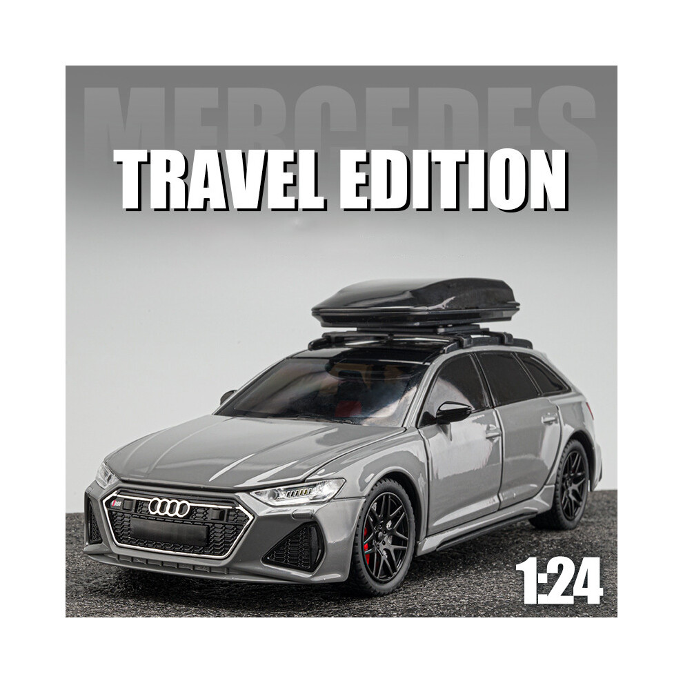 (grey box)1:24 RS6 Avant Station Wagon Alloy Model Auto Diecast Miniature Metal Car Sound-image-OPC-PH7X7GF-NEW