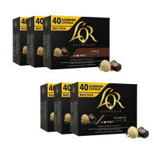 L'OR Caf? Espresso Lot de Maxi Pack - Capsules de caf? en aluminium compatibles avec Nespresso? * - 6 paquets de 40 capsules (240 boissons)