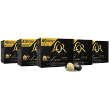 L'OR Caf? Espresso Ristretto Intensit? 11 - Capsules de caf? en aluminium compatibles avec Nespresso? * - 5 paquets de 40 capsules (200 boissons)