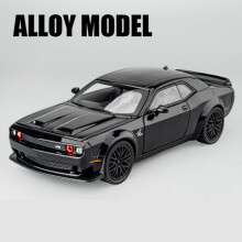 (Black)1:32 Challenger SRT Alloy Musle Car Model Diecasts Metal Sports Car Model Simulation