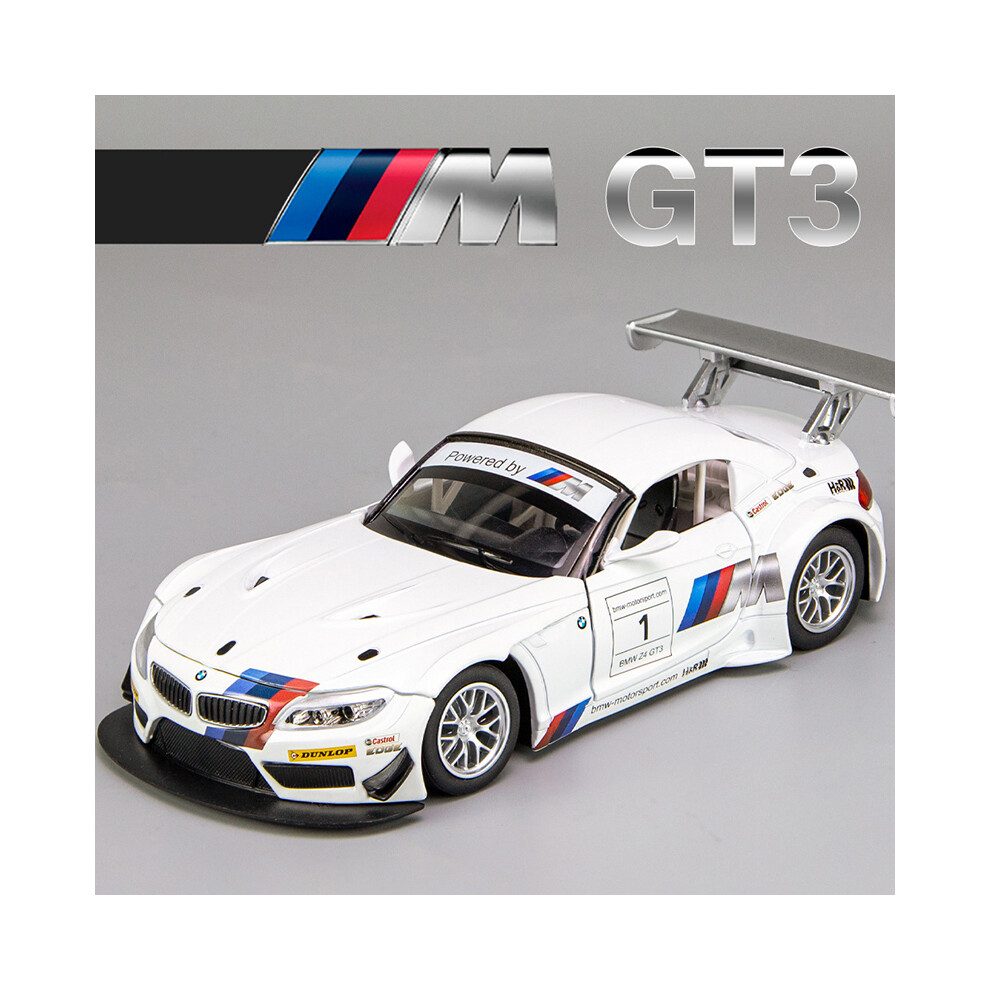 (Z4 White)1:24 M4 GT3 M6 CSL Z4 Alloy Die Cast Toy Car Model Sound and Light Pull Back-image-OPC-PH7X8W8-NEW
