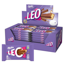 Milka LEO - Gaufrette Croustillante au Chocolat au Lait - Pr?sentoir de 32 barres (33,3 g)