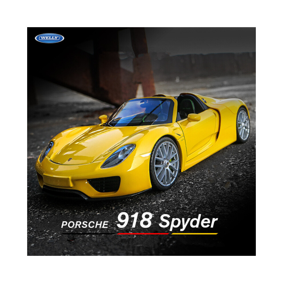 (Yellow)1:24 918 Alloy Sports Car Model Diecasts Metal Racing Cars Models Simulation Collection-image-OPC-PH7X89B-NEW