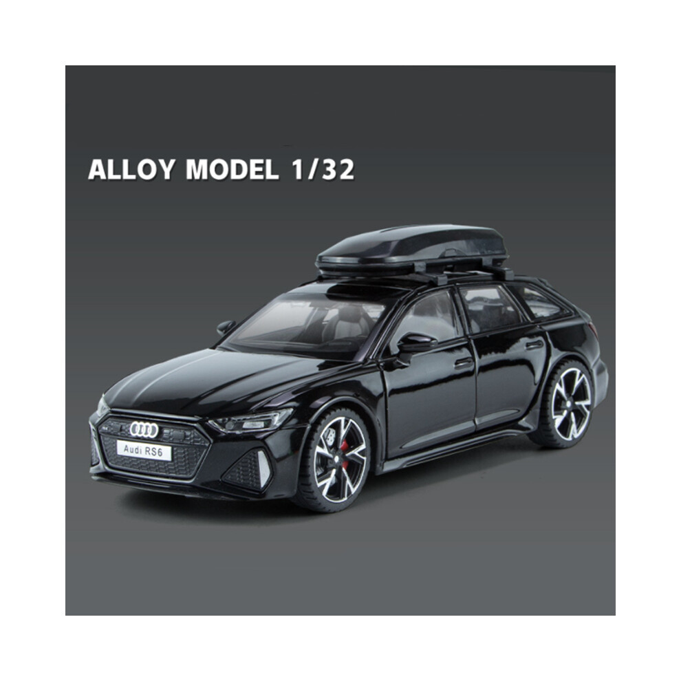 (Black) 1/32 RS6 Avant Alloy Estate Car Model Diecast Metal Toy Vehicles Car Model Simulation Sound-image-OPC-PH7X8ZJ-NEW