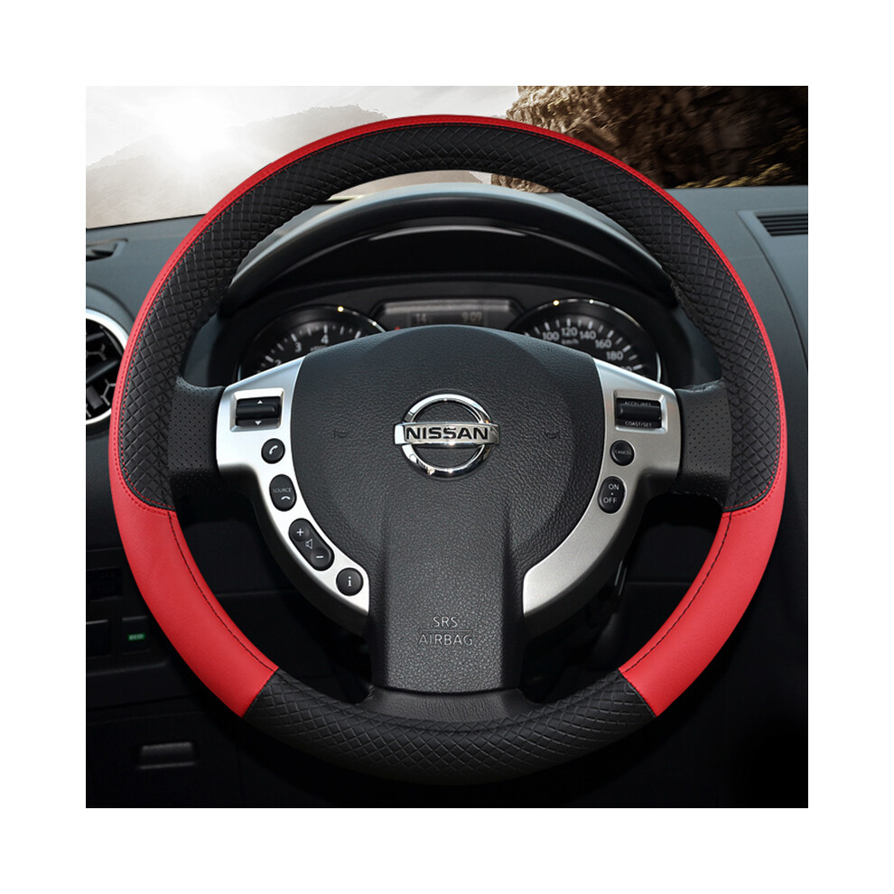(Red)Car Steering Wheel Cover Car Accessories Fits Models Nissan Qashqai J10 Almera N16 Tiida Red 9319708094381