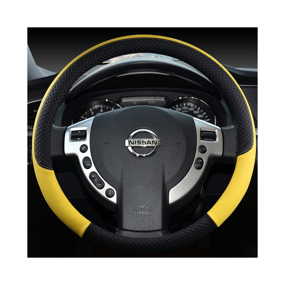 (Yellow) Car Steering Wheel Cover Car Accessories Fits Models Nissan Qashqai J10 Almera N16 Tiida Yellow 9319708094411