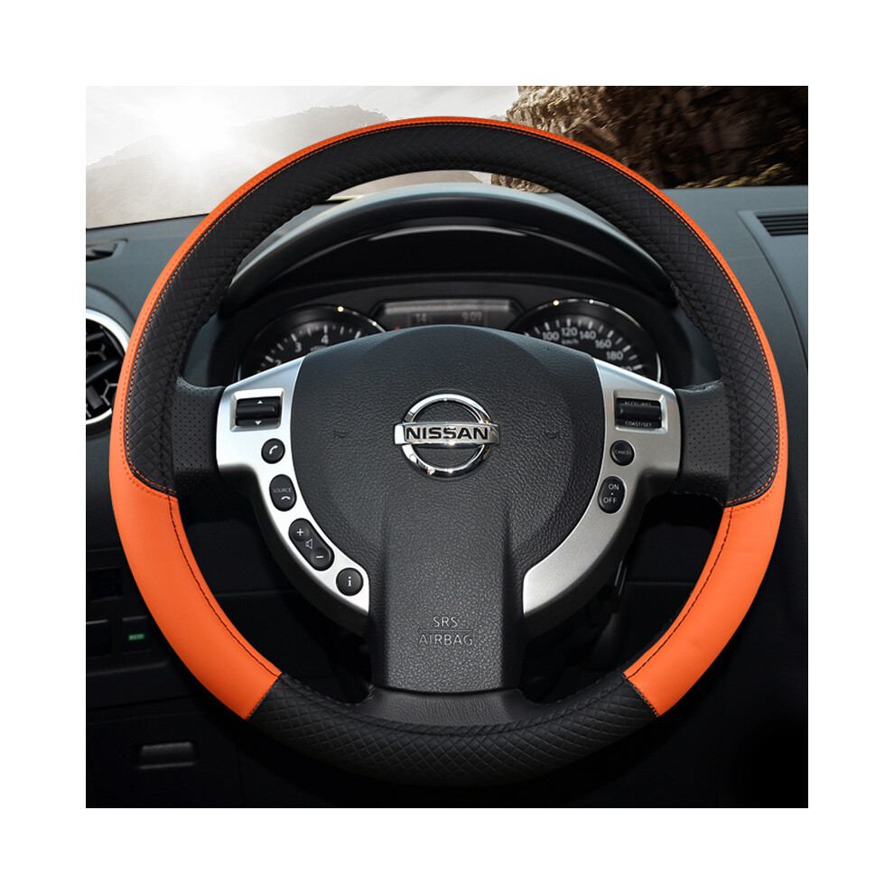 (Orange)Car Steering Wheel Cover Car Accessories Fits Models Nissan Qashqai J10 Almera N16 Tiida Orange 9319708094350