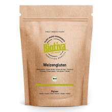 Gluten de bl? Bio 1kg - Poudre de gluten de bl? - Contient des prot?ines - Pour la confection de pains et de p?tisseries - Mis en bouteille et contr?l