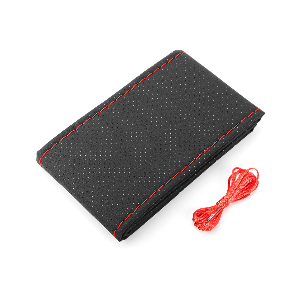 (Red)Car Steering Wheel Cover Leather Car Styling Audi A3 A4 B8 B6 A6 C6 A5 B7 Q5 C5 8P Q7 Red 9319708094435