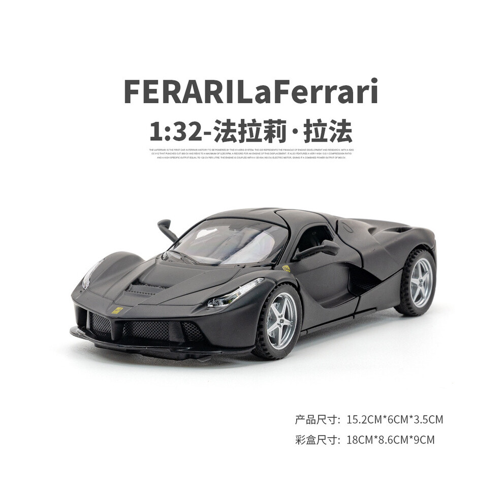 (Black No Box)1:32 La Diecast Alloy Model Car Sound Light Pull Back Collection For Kids-image-OPC-PH7X97R-NEW