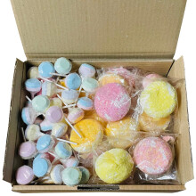 Assortiment de boules coco et sucettes dextrose 60 pi?ces - Confiseries r?tro