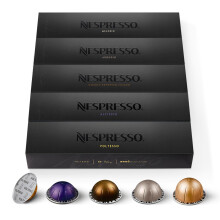 Nespresso Vertuo - Bundle Top S?lection 50 Capsules de caf? - 10x Voltesso, 10x Altissio, 10x Chiaro, 10x Arondio, 10x Melozio