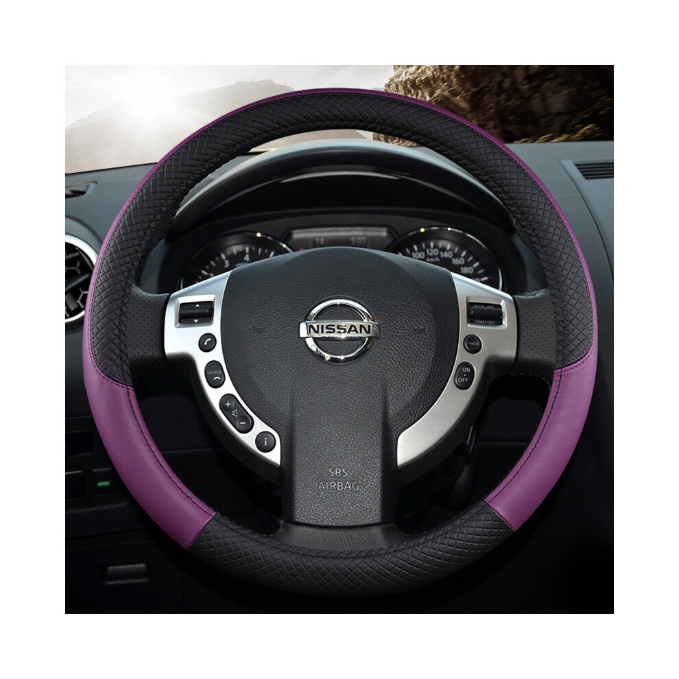 (Purple) Car Steering Wheel Cover Car Accessories Fits Models Nissan Qashqai J10 Almera N16 Tiida Purple 9319708094367