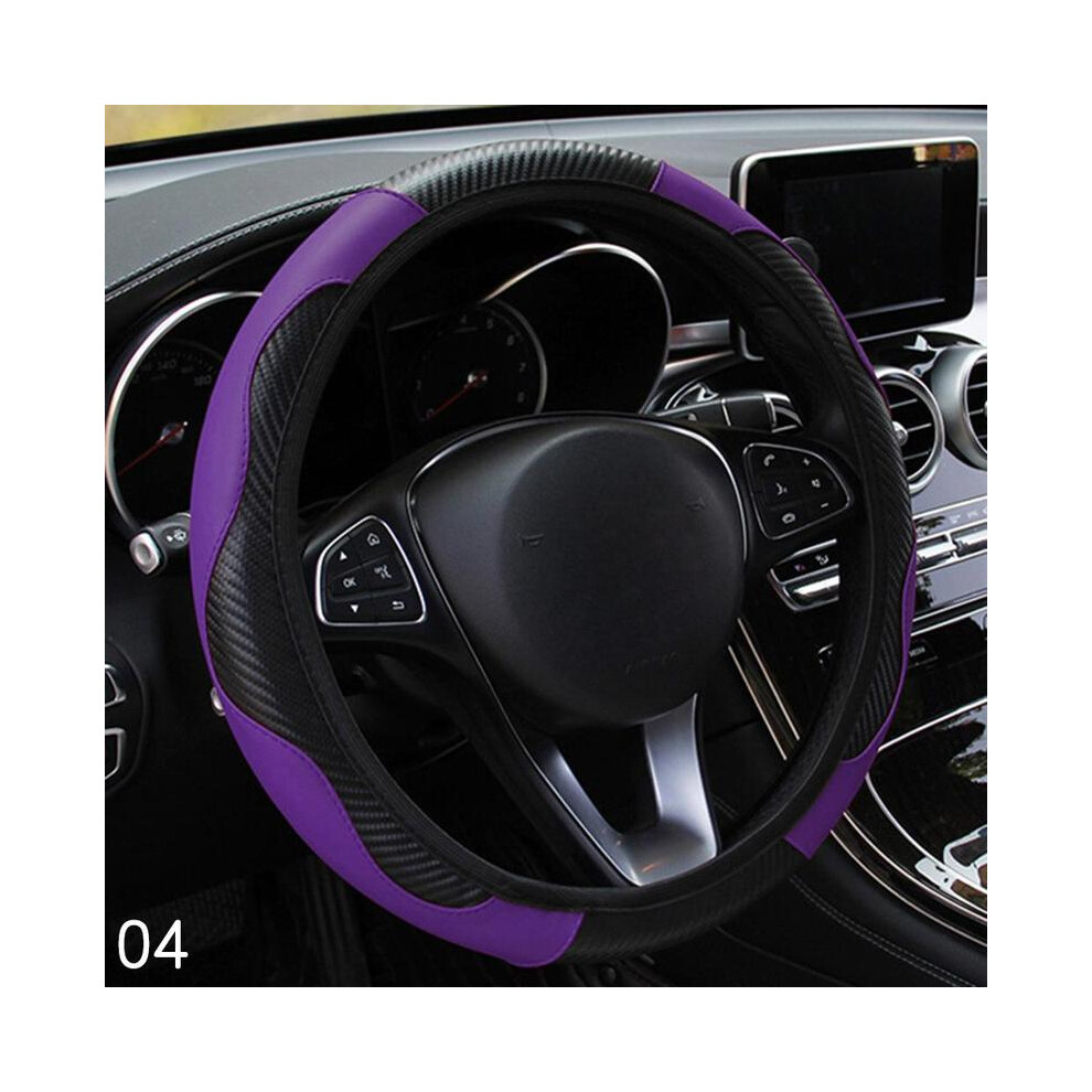 ( And Prule) 38Cm Car Steering Wheel Cover Auto Steering Wheel Braid In Steering Wheel Cover Black 9319708094732