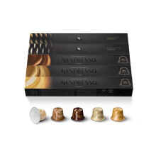 Nespresso Original - Bundle Barista Creations 50 Capsules - 10x Chiaro, 10x Scuro, 10x Corto, 10x Vaniglia, 10x Caramello