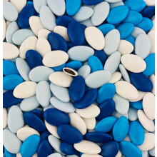 Drag?es chocolat variation de bleu turquoise bleu marine blanc 1kg - Fabrication artisanale en Fance