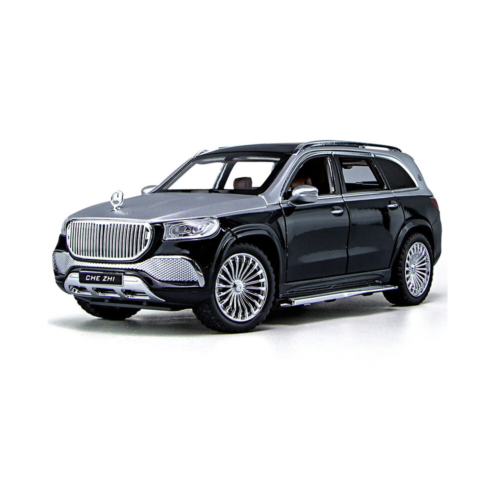 (Silver)1:24 Maybach Gls600 Alloy Car Model Sound And Light Pull Back Toy Car SUV Boys Collection-image-OPC-PH7X9VY-NEW