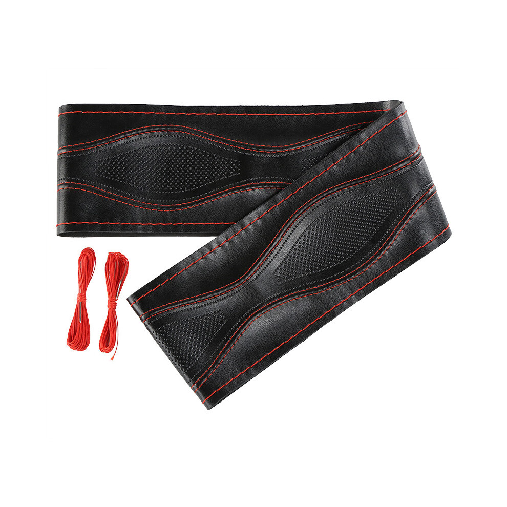 (Q10122) Braid On The Steering Wheel Car Steering Wheel Cover With Needles And Thread Artificial Leather 9319708096347