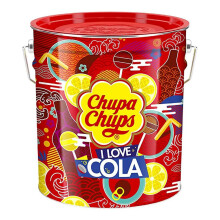 Chupa Chups Lecca Lecca Latta, Confezione da 150 Lollipop Monopezzo, Gusto Cola e Cola Lemon, Ottimo come Idea Regalo, per Compleanni, Regalini Fine F
