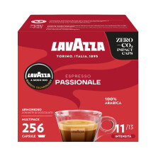 Lavazza, A Modo Mio Passionale, 256 Capsule Caff?, per un Espresso con Note di Caramello e Cioccolato, 100% Arabica, Intensit? 11/13, Tostatura Scura,