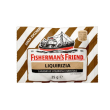 Caramelle Fisherman's Liquirizia Senza Zuccheri - Confezione box da 24 buste - La forza balsamica del Mentolo e la dolcezza della Liquirizia in sole 3