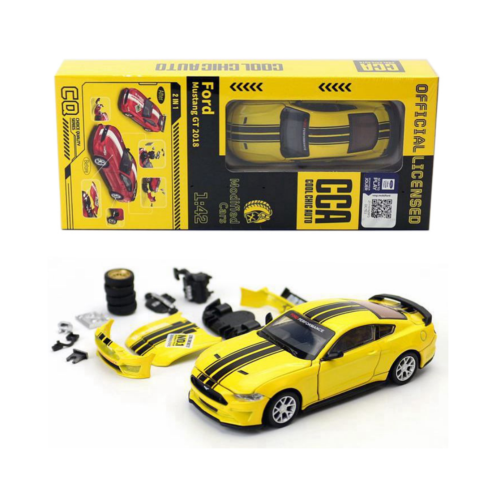 (Rouge) CCA 1/43 Échelle Mustang GT 2018 Assemblage modifié Sports Racing V8 Voitures Modèle Véhicule